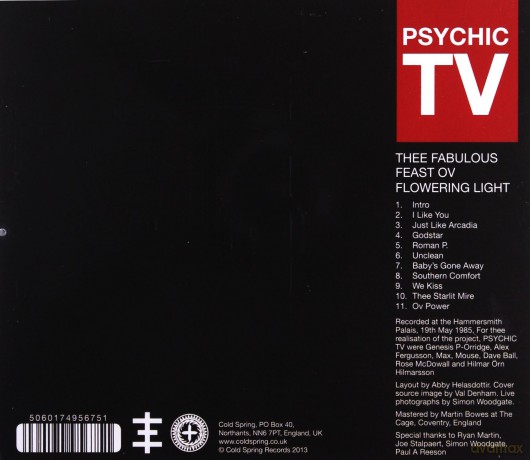 Psychic Tv: Thee Fabulous Feast Ov Flowering Light [CD]