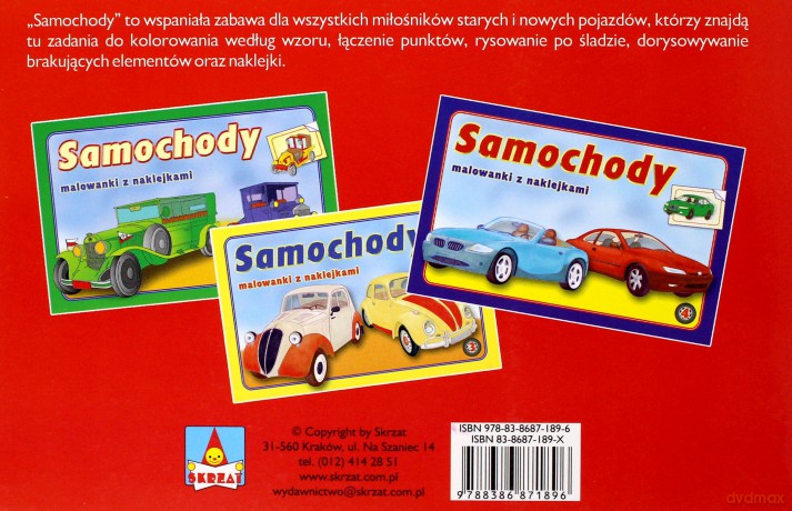 Samochody 2 naklejki [KSIĄŻKA]