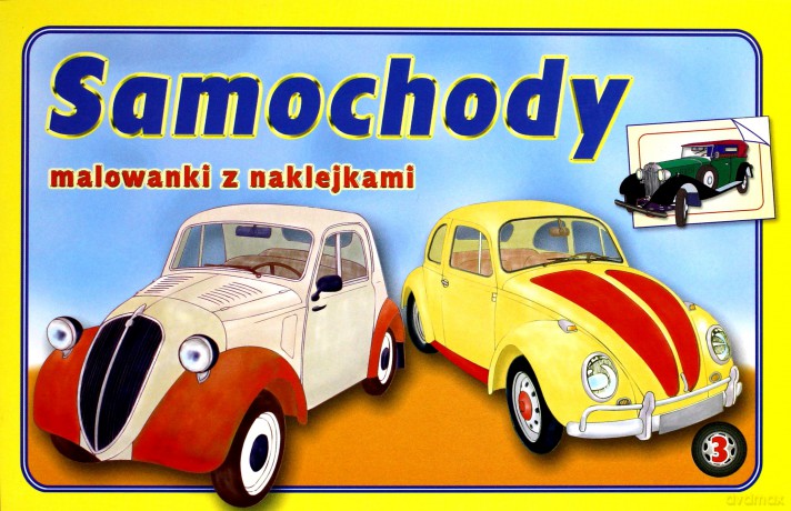 Samochody 3 naklejki [KSIĄŻKA]