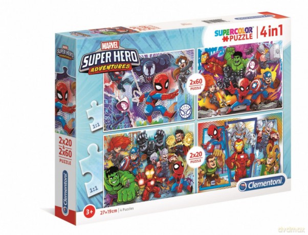 CLEMENTONI 4w1 Superhero [PUZZLE]
