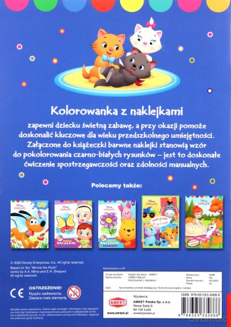Disney Maluch Kolorowanka z naklejkami [KSIĄŻKA]