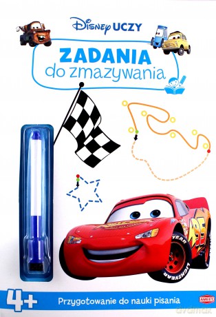 Disney Uczy Auta Zadania do zmazywania [KSIĄŻKA]