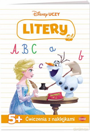 Disney Uczy Kraina Lodu Ćwiczenia z naklejkami Litery [KSIĄŻKA]