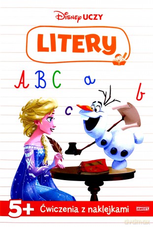 Disney Uczy Kraina Lodu Ćwiczenia z naklejkami Litery [KSIĄŻKA]