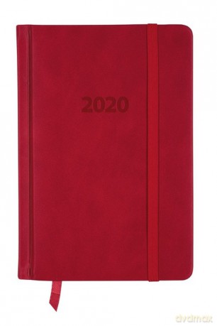 Kalendarz 2020 KK-B6DL Dzienny B6 Lux czerwony [KALENDARZ]