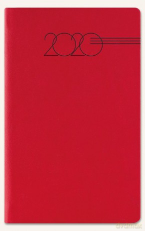 Kalendarz A6 notesowy classic 2020 czerwony mat [KALENDARZ]