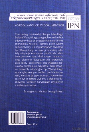 Protokoły wizytacji kanonicznych przeprowadzonych przez biskupa lubelskiego Stefana Wyszyńskiego [KSIĄŻKA]