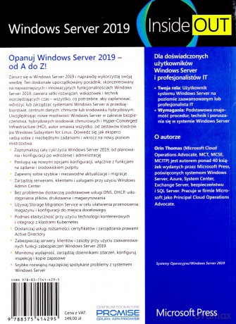 Windows Server 2019 Inside Out - Thomas Orin [KSIĄŻKA]