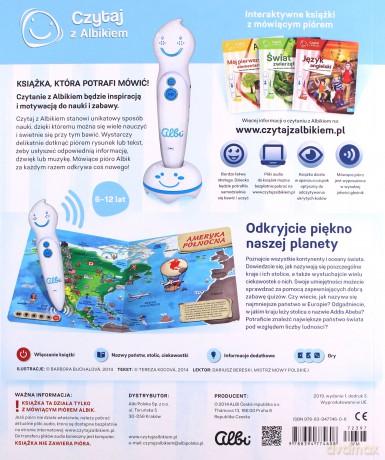 Czytaj z Albikiem. Interaktywna książka Atlas świata [KSIĄŻKA]