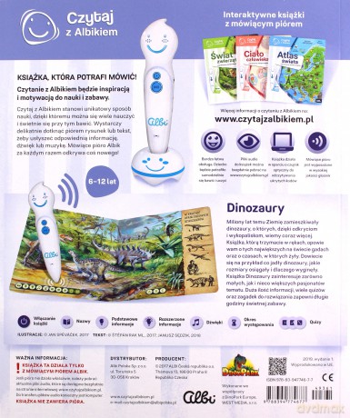 Czytaj z Albikiem. Dinozaury. Interaktywna mówiąca książka [KSIĄŻKA]