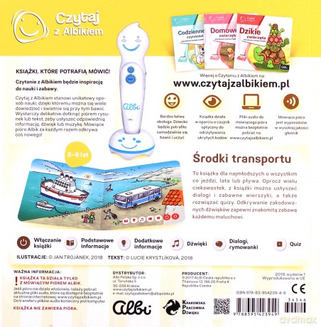 Czytaj z Albikiem. Środki transportu [KSIĄŻKA]