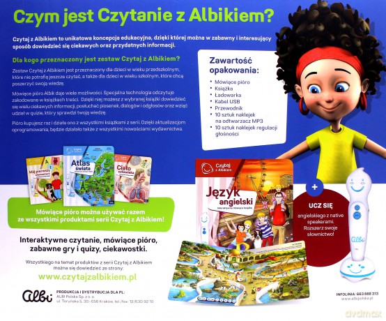 Czytaj z Albikiem. Zestaw pióro + Język Angielski