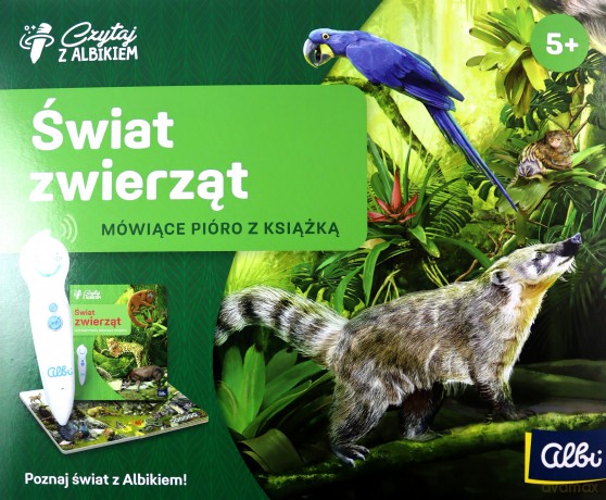 Czytaj z Albikiem. Zestaw pióro + Świat zwierząt
