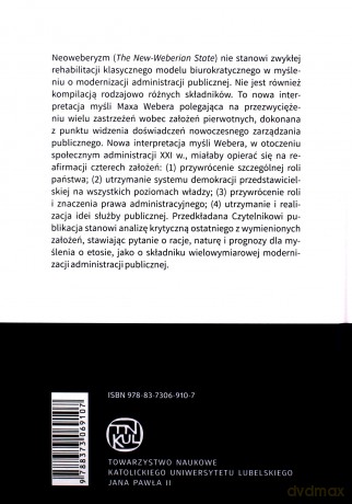 Neoweberyzm, etos służby publicznej. Analiza krytyczna i perspektywy - Tomasz Barankiewicz [KSIĄŻKA]