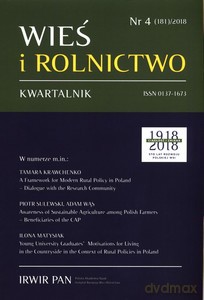 Wieś i rolnictwo 2016/1 Kwartalnik [KSIĄŻKA]