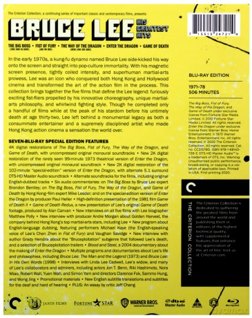 Bruce Lee: His Greatest Hits (The Big Boss / Fist of Fury / The Way of the Dragon / Enter the Dragon / Game of Death) (Criterion Collection) [7xBlu-Ray]