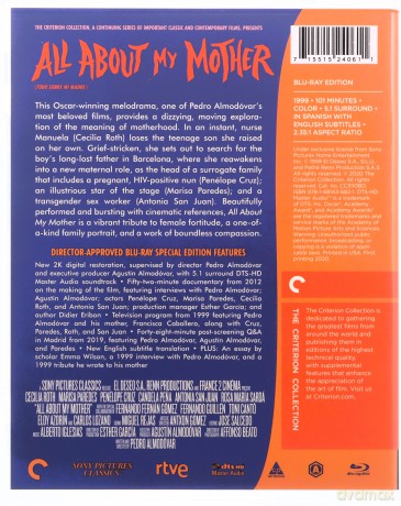 All About My Mother (Wszystko o mojej matce) (Criterion Collection) [Blu-Ray]