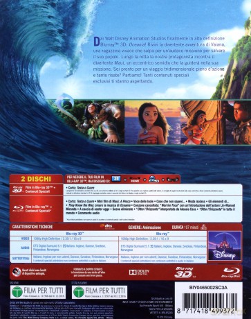 Moana (Vaiana: Skarb oceanu) [Blu-Ray 3D]+[Blu-Ray]