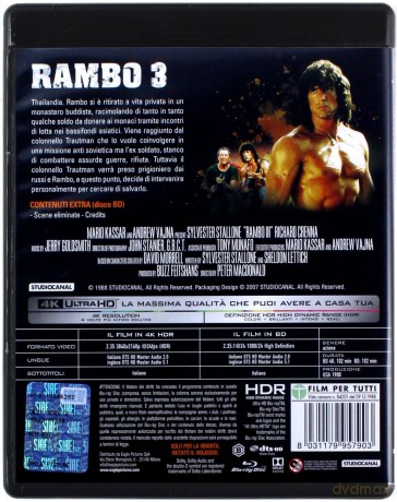 Rambo III (Rambo 3) [Blu-Ray 4K]+[Blu-Ray]