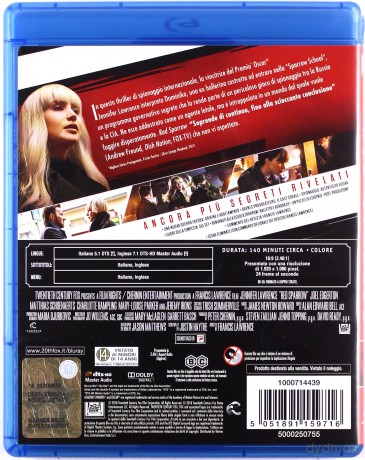 Red Sparrow (Czerwona jaskółka) [Blu-Ray]