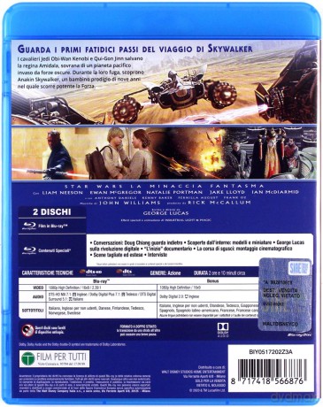 Star Wars: Episode I - The Phantom Menace (Gwiezdne wojny: Część I - Mroczne widmo) [Blu-Ray]