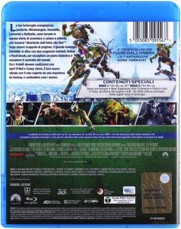 Teenage Mutant Ninja Turtles: Out of the Shadows (Wojownicze żółwie ninja: Wyjście z cienia) [Blu-Ray 3D]+[1xBlu-Ray]