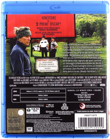 Three Billboards Outside Ebbing, Missour (Trzy billboardy za Ebbing, Missouri) [Blu-Ray]