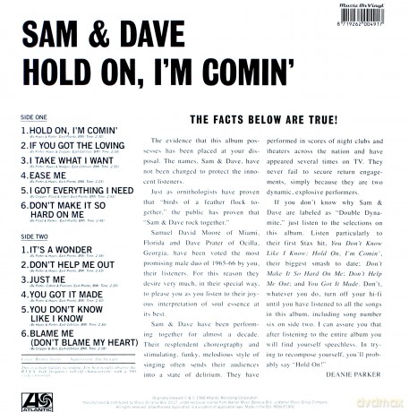 Sam and Dave: Hold On I M Comin [Winyl]