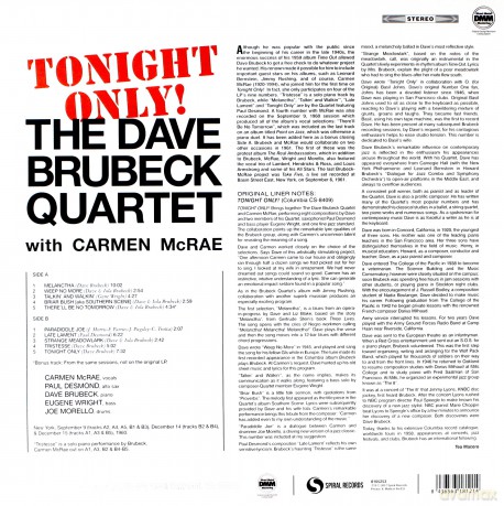 Dave Brubeck Quartet: Quartet Onight Only [Winyl]