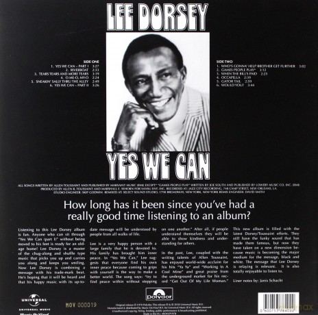 Lee Dorsey: Yes We Can [Winyl]