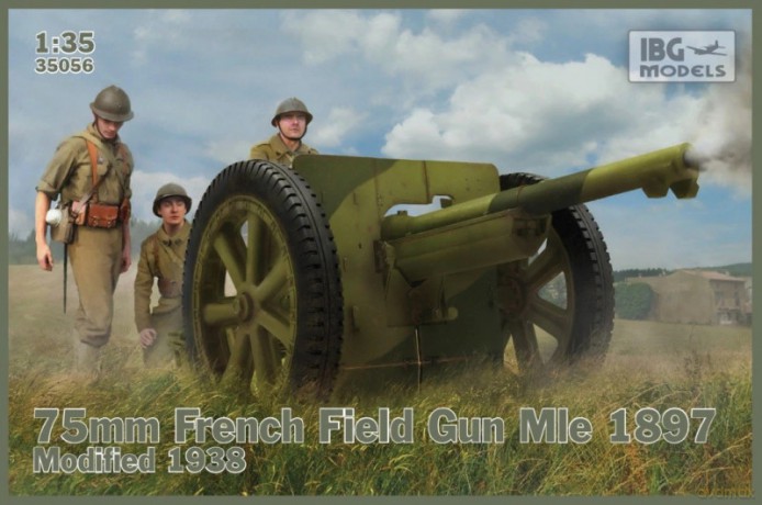 Model do sklejania Armata 75mm Field Gun wz.1897 z figurkami