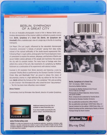 Berlin Symphony Of A Great City (Berlin - symfonia wielkiego miasta) [Blu-Ray]