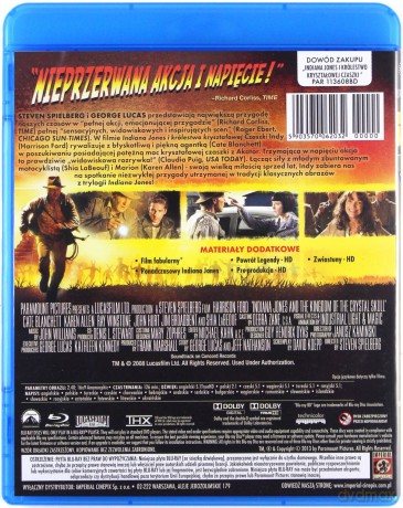 Indiana Jones i Królestwo Kryształowej Czaszki [Blu-Ray]