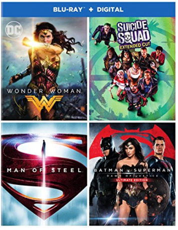 DC 4-Film BD Bundle/Wonder Woman/Suicide Squad: Ext Cut/Batman v Superman: DOJ UE/Man of Steel [4xBlu-Ray]
