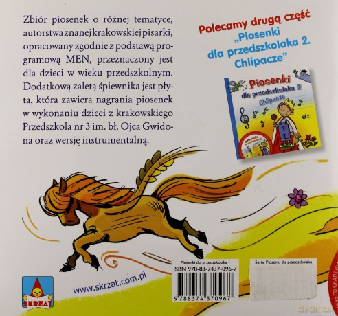 Piosenki dla przedszkolaka 1 - Ewa Stadtmüller [KSIĄŻKA]+[CD]