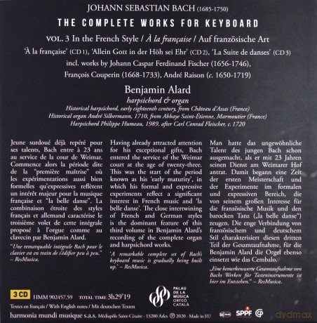 Bach: Complete Keyboard Edition Vol 3 Alard (digipack) [3CD]