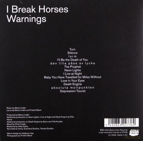 I Break Horses: Warnings (digipack) [CD]
