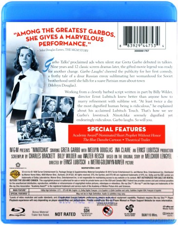 Ninotchka (Ninoczka) [Blu-Ray]