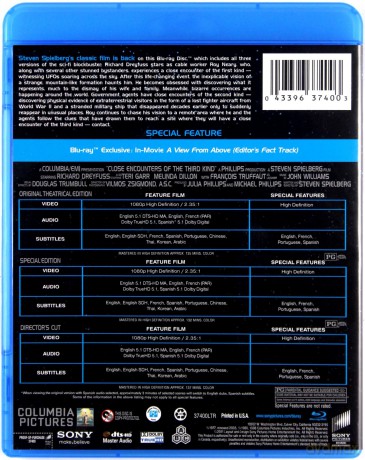 Close Encounters of the Third Kind (Bliskie spotkania trzeciego stopnia) [Blu-Ray]