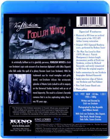 Foolish Wives (Szalone żony) [Blu-Ray]