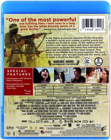 Incendies (Pogorzelisko) [Blu-Ray]+[DVD]