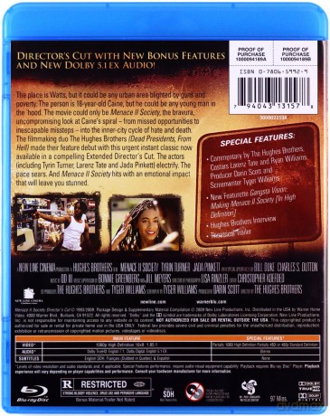 Menace II Society (Zagrożenie dla społeczeństwa) [Blu-Ray]