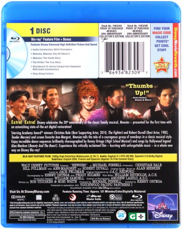 Newsies: 20th Anniversary Edition (Gazeciarze) [Blu-Ray]