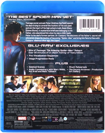 The Amazing Spider-Man (Niesamowity Spider-Man) [Blu-Ray]+[DVD]
