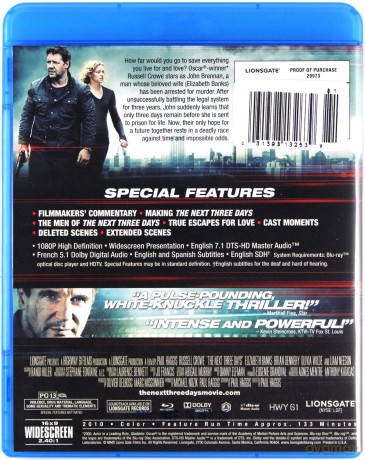 The Next Three Days (Dla niej wszystko) [Blu-Ray]
