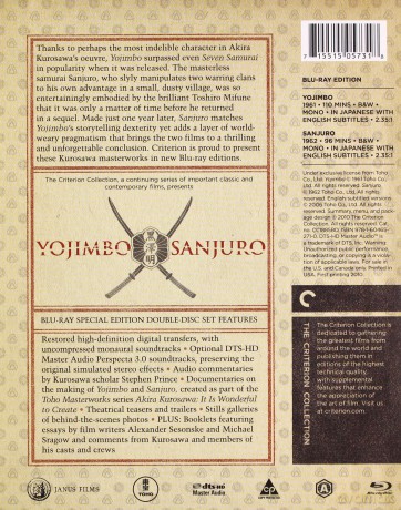 Yojimbo / Sanjuro (Straż przyboczna / Sanjuro - Samuraj znikąd) [2xBlu-Ray]