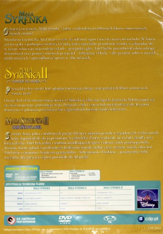Mała Syrenka Trylogia: Mała Syrenka / Mała Syrenka 2. Powrót do morza / Mała Syrenka 3: Dzieciństwo Ariel (Disney) BOX [3DVD]