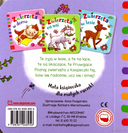 Akademia maluszka. Zwierzęta na łące - Anna Podgórska [KSIĄŻKA]