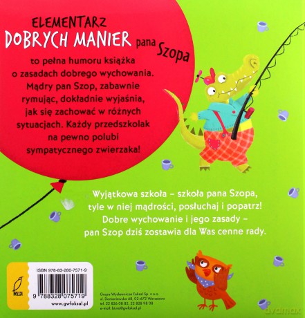 Elementarz dobrych manier Pana Szopa - Patrycja Wojtkowiak-Skóra [KSIĄŻKA]