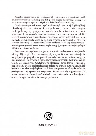 Socjologia. Małe struktury społeczne - Jan Turowski [KSIĄŻKA]